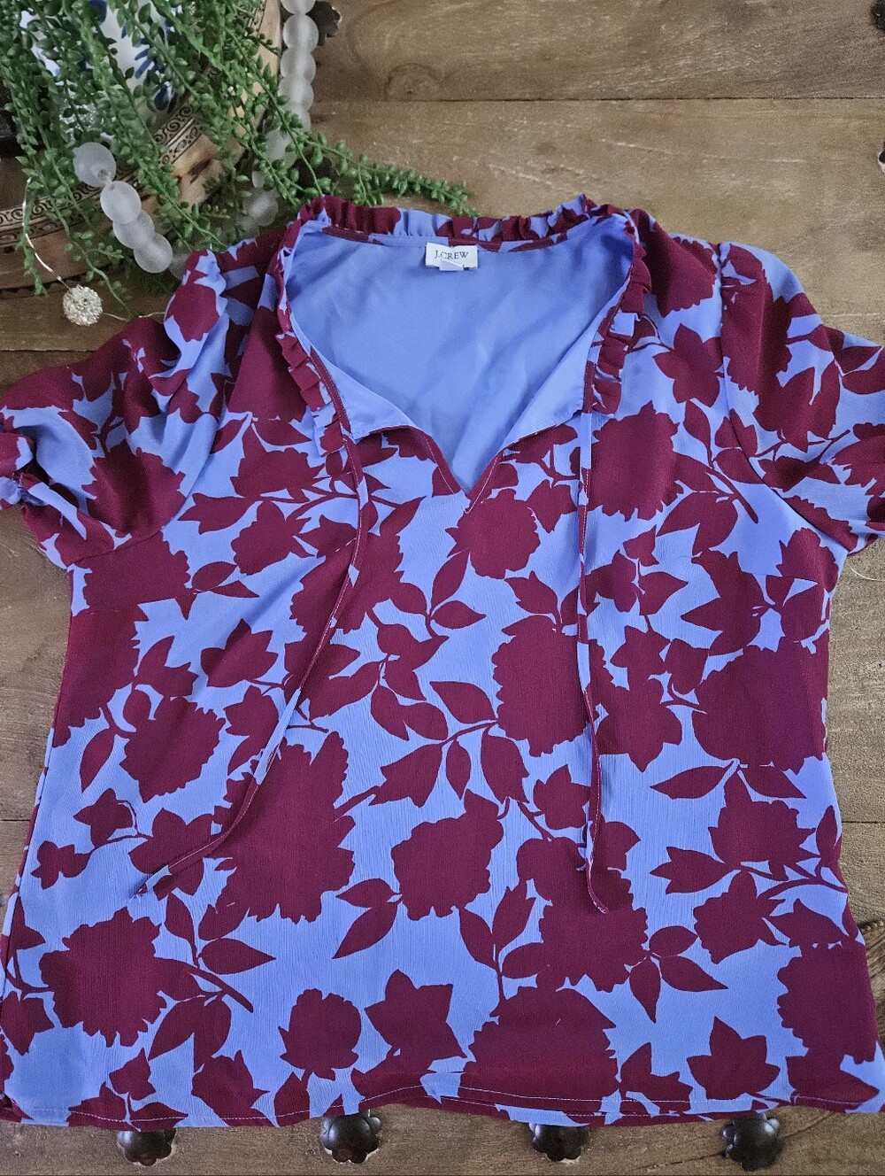 J.Crew Abstract Mini Dress in Purple & Red